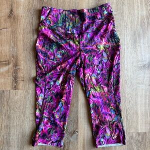 Lululemon Base Pace Crop 17” Hyper Flow Pink Multi | Size 10 | EUC